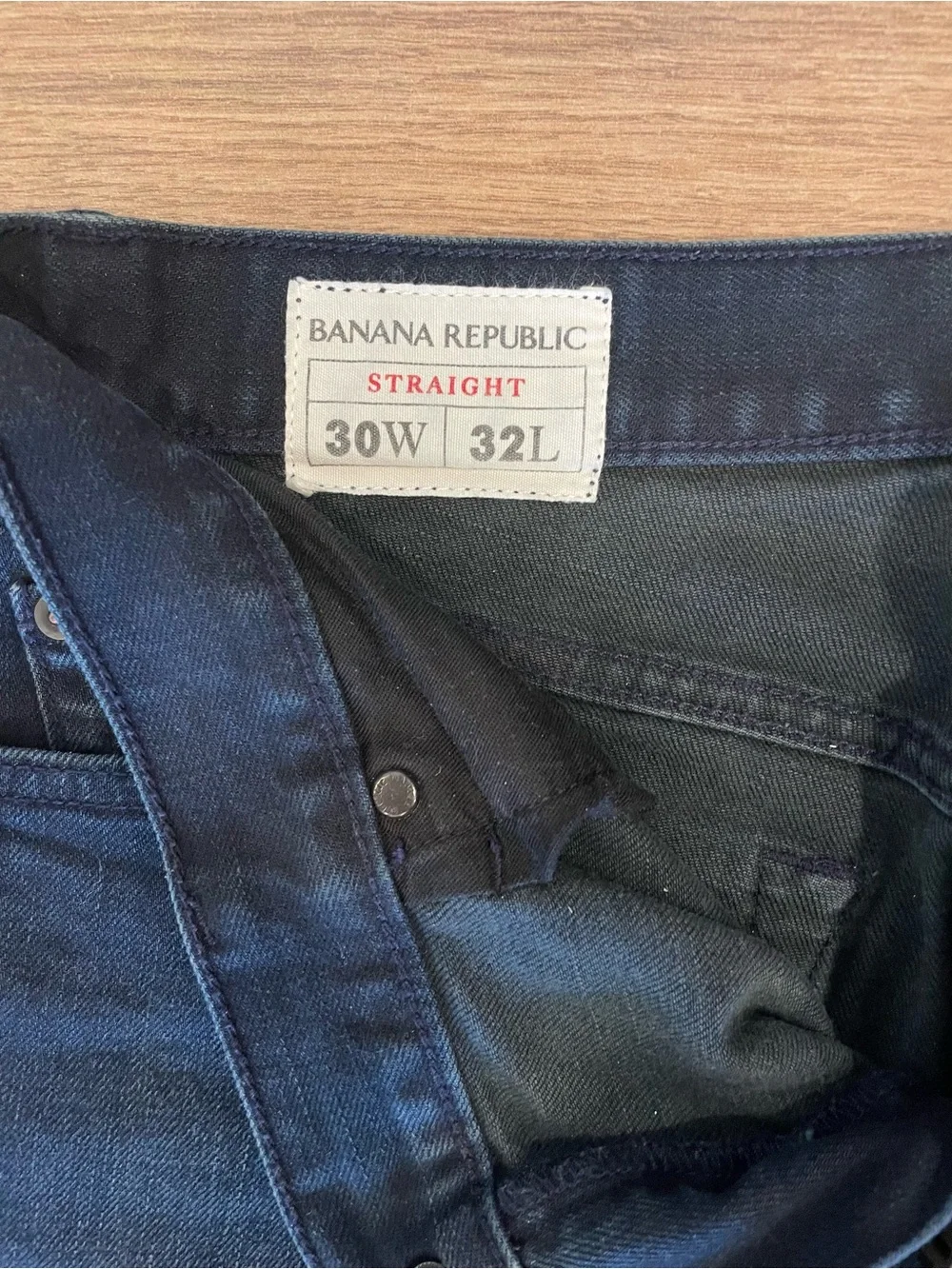 Men's Banana Republic Straight Fit Dark Blue Jeans